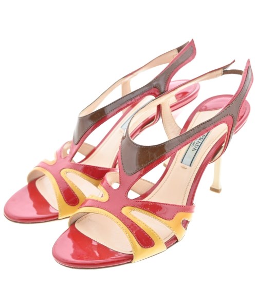 PRADA(プラダ)サンダル 赤 サイズ:EU37 1/2(24cm位)/2200657819255