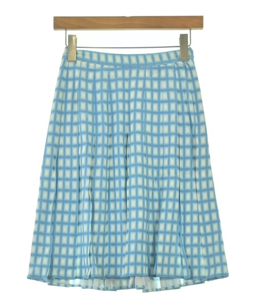 PRADA(プラダ)ひざ丈スカート 青 サイズ:36(XS位)/2200658015021
