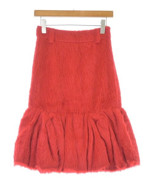 PRADA(プラダ)ひざ丈スカート 赤 サイズ:36(XS位)/2200637102063