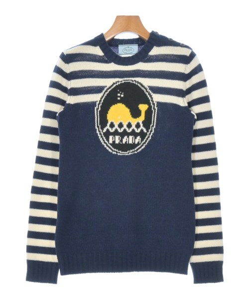 PRADA(プラダ)ニット・セーター 紺 サイズ:38(S位)/2200651840170