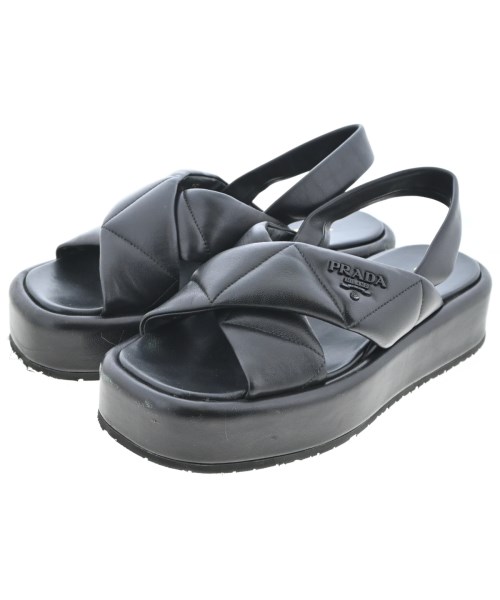 PRADA(プラダ)サンダル 黒 サイズ:EU35 1/2(22cm位)/2200663044269