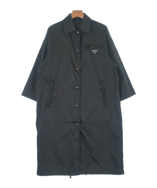 PRADA(プラダ)ステンカラーコート 黒 サイズ:XS/2200664097011