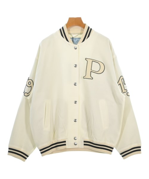 PRADA(プラダ)スタジャン 白 サイズ:40(M位)/2200680187109