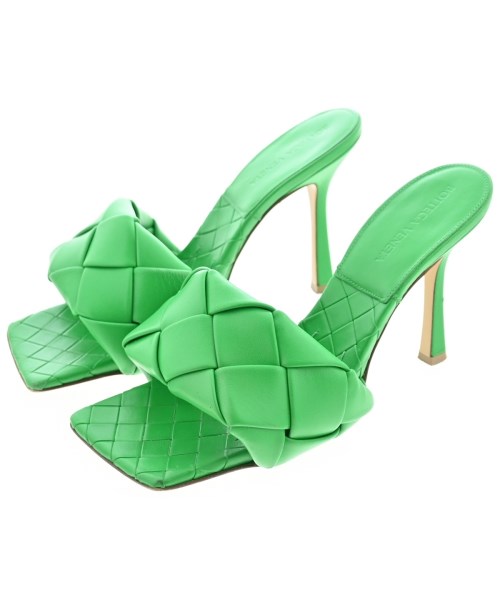 BOTTEGA VENETA(ボッテガベネタ)サンダル 緑 サイズ:EU38(24.5cm位)/2200639377070