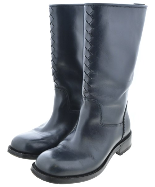 BOTTEGA VENETA(ボッテガベネタ)ブーツ 紺 サイズ:EU37 1/2(24cm位)/2200674449084