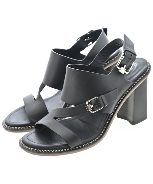 TOD'S(トッズ)サンダル 黒 サイズ:EU38 1/2(25cm位)/2200661911051