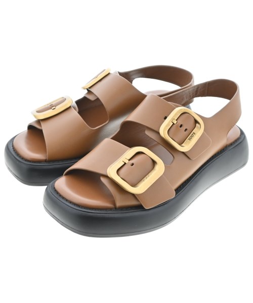 TOD'S(トッズ)サンダル 茶 サイズ:EU35(21.5cm位)/2200662201021