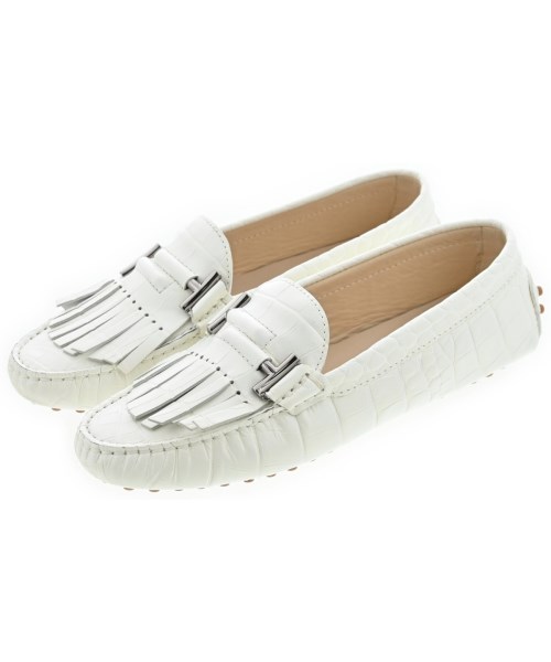TOD'S(トッズ)モカシン/デッキシューズ 白 サイズ:EU36 1/2(23cm位)/2200666573063