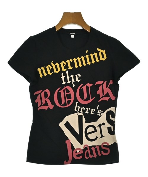 VERSACE JEANS SIGNATURE(ヴェルサーチジーンズシグネチャー)Tシャツ・カットソー 黒 サイズ:XS/2200649773039