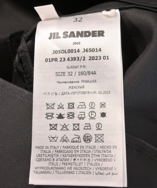 JIL SANDER（ジルサンダー）ブラウス 黒 サイズ:32(XXS位) レディース/2200593465028