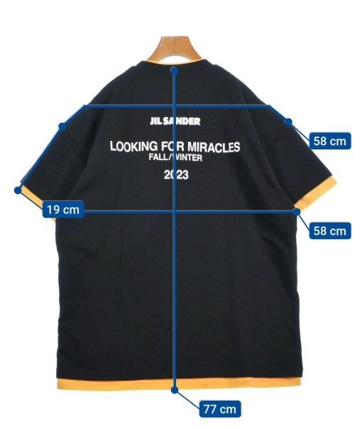 JIL SANDER（ジルサンダー）Tシャツ・カットソー 黒 サイズ:46(M位) メンズ/2200551169043