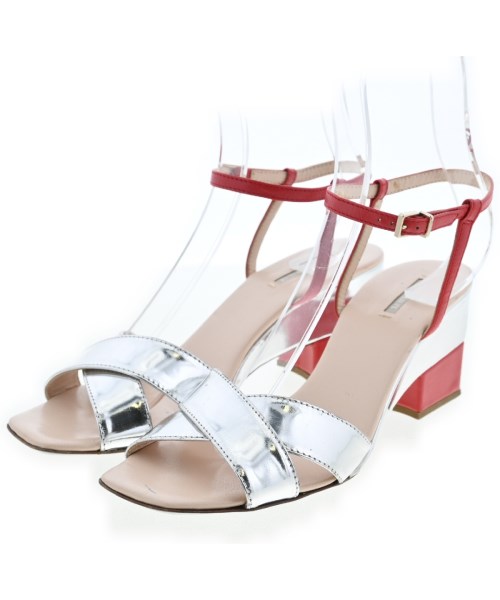 GIORGIO ARMANI(ジョルジオアルマーニ)サンダル シルバー サイズ:EU38 1/2(25cm位)/2200398553043