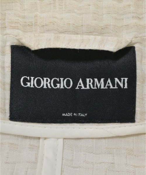 GIORGIO ARMANI（ジョルジオアルマーニ）ノーカラージャケット ベージュ サイズ:44(L位) レディース/2200582410138