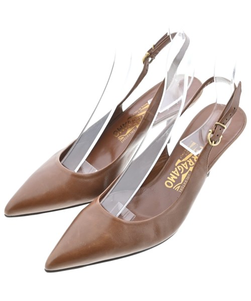 Salvatore Ferragamo(サルバトーレフェラガモ)パンプス 茶 サイズ:7 1/2(25cm位)/2200689227172