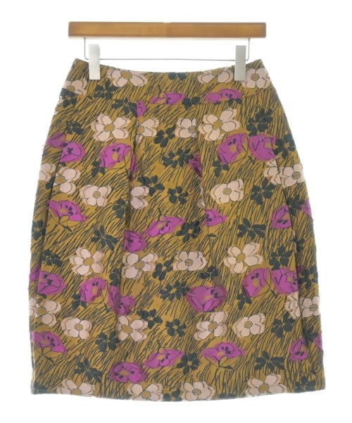 HIROKO KOSHINO(ヒロコ　コシノ)ひざ丈スカート 茶 サイズ:38(S位)/2200694727971