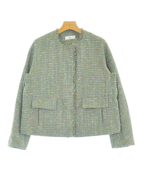 L'EQUIPE YOSHIE INABA(レキップヨシエイナバ)ノーカラージャケット 緑 サイズ:38(S位)/2200669199017
