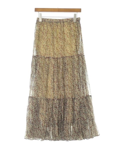 L'EQUIPE YOSHIE INABA(レキップヨシエイナバ)ロング・マキシ丈スカート 赤 サイズ:9(M位)/2200669589238