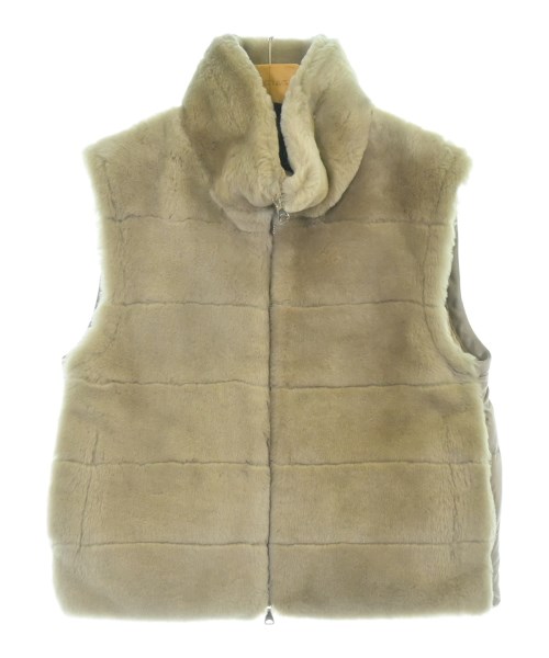 EMMETI(エンメティ)ダウンジャケット/ダウンベスト ベージュ サイズ:38(S位)/2200622045160