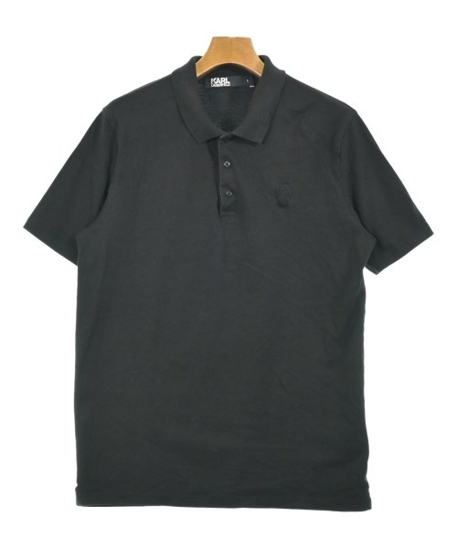 KARL LAGERFELD(カールラガーフェルド)ポロシャツ 黒 サイズ:L/2200700368020