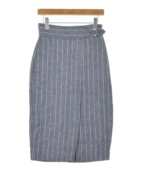 'S Max Mara(エス　マックス　マーラ)ひざ丈スカート 紺 サイズ:38(S位)/2200605479227