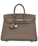 HERMES（エルメス）ハンドバッグ グレー サイズ:25 レディース/2200548468012