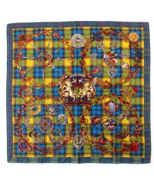 HERMES(エルメス)バンダナ・スカーフ 青 サイズ:90/2200654551080