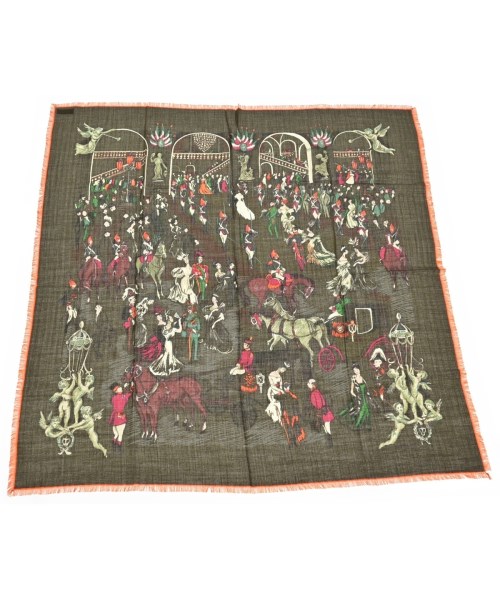 HERMES(エルメス)バンダナ・スカーフ カーキ サイズ:90/2200654551219