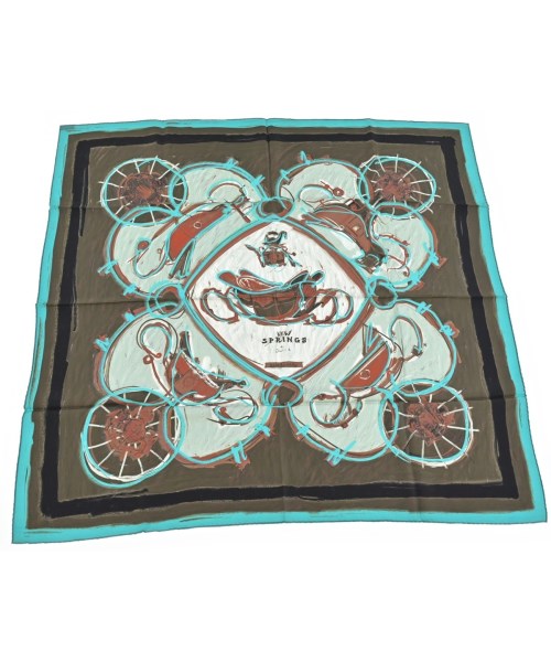 HERMES(エルメス)バンダナ・スカーフ グレー サイズ:90/2200654762226