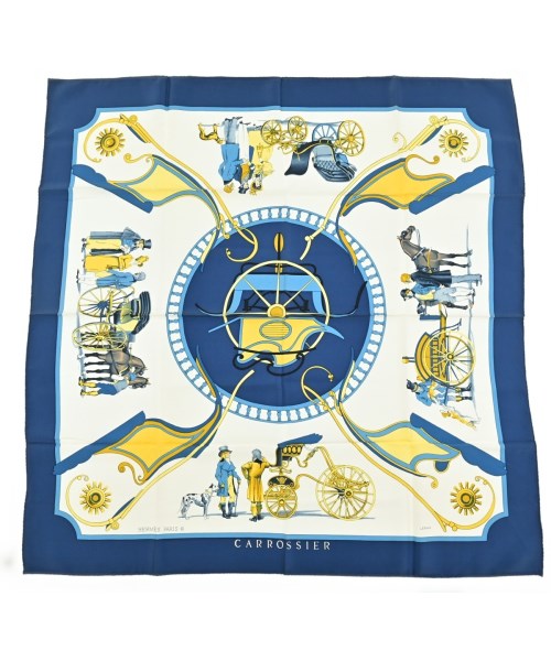 HERMES(エルメス)バンダナ・スカーフ 白 サイズ:90/2200659906854