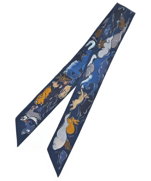 HERMES(エルメス)バンダナ・スカーフ 紺 サイズ:-/2200661603055