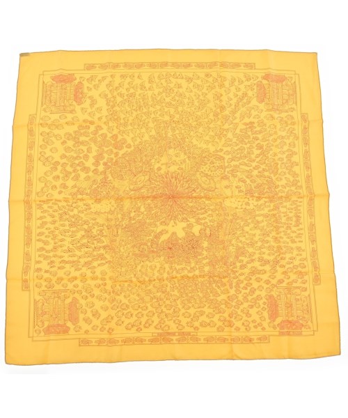 HERMES(エルメス)バンダナ・スカーフ 黄 サイズ:90/2200662142041