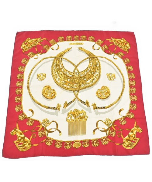 HERMES(エルメス)バンダナ・スカーフ 赤 サイズ:90/2200663798018
