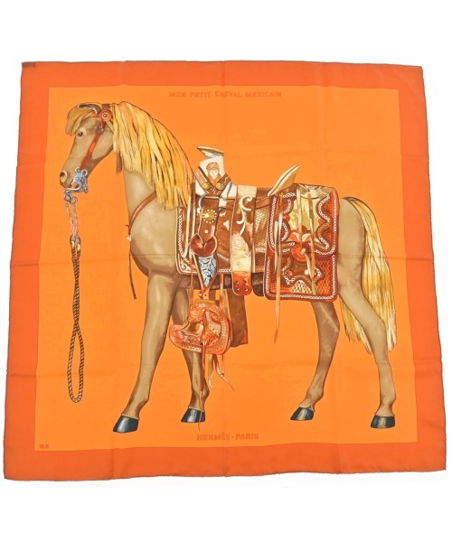 HERMES(エルメス)バンダナ・スカーフ オレンジ サイズ:90/2200682369251