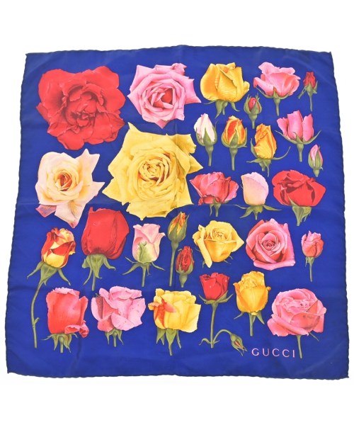 GUCCI(グッチ)バンダナ・スカーフ 青 サイズ:-/2200681210127