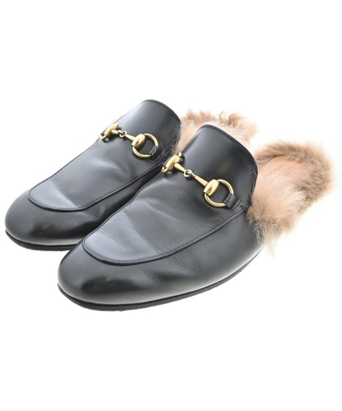 GUCCI(グッチ)サンダル 黒 サイズ:UK7(25.5cm位)/2200700537037