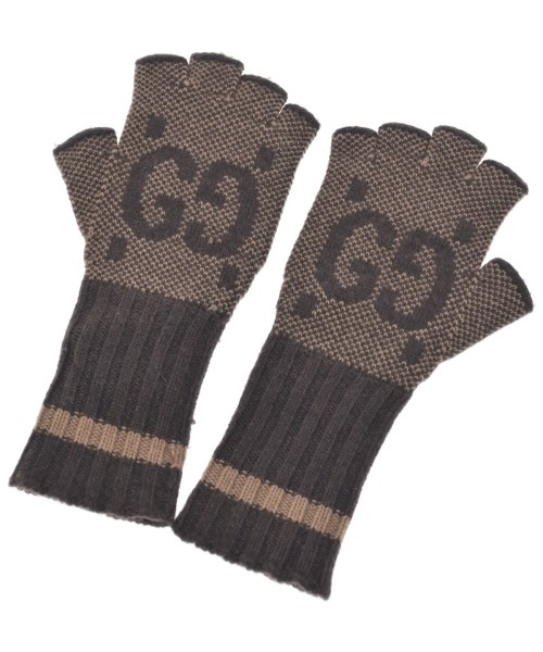 GUCCI(グッチ)手袋 茶 サイズ:S/2200662185062