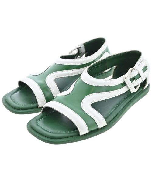 PRADA(プラダ)サンダル 緑 サイズ:5(25cm位)/2200663435036