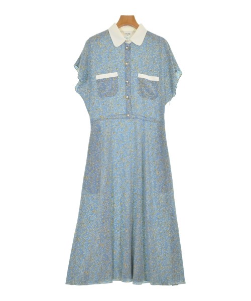 CELINE(セリーヌ)ワンピース 青 サイズ:40(M位)/2200589592141