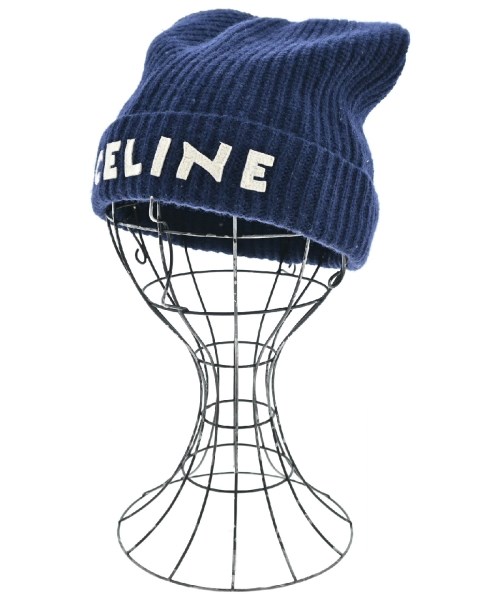 CELINE(セリーヌ)ニットキャップ・ビーニー 紺 サイズ:XS/2200549527046