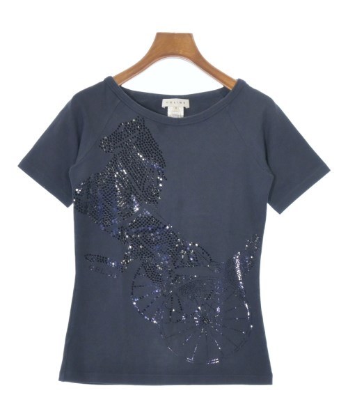 CELINE(セリーヌ)Tシャツ・カットソー 紺 サイズ:36(XS位)/2200683413151