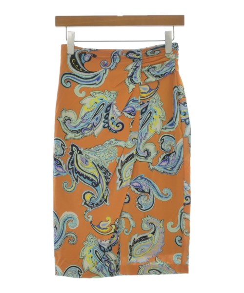 ETRO(エトロ)ひざ丈スカート オレンジ サイズ:40(M位)/2200666978165
