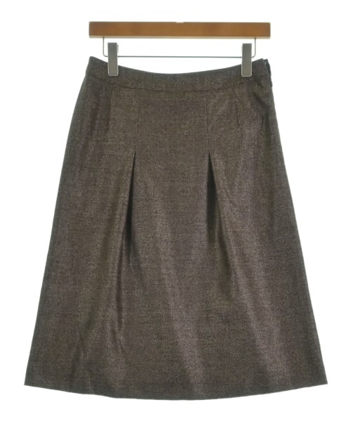 AQUASCUTUM(アクアスキュータム)ひざ丈スカート 茶 サイズ:9(M位)/2200582410169