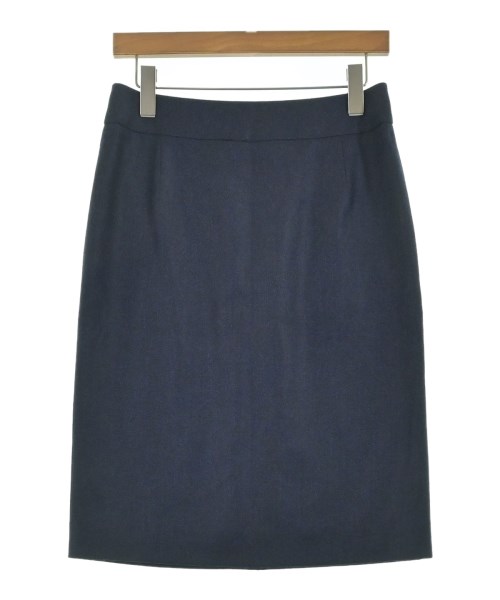 AQUASCUTUM(アクアスキュータム)ひざ丈スカート 紺 サイズ:10(L位)/2200659839046
