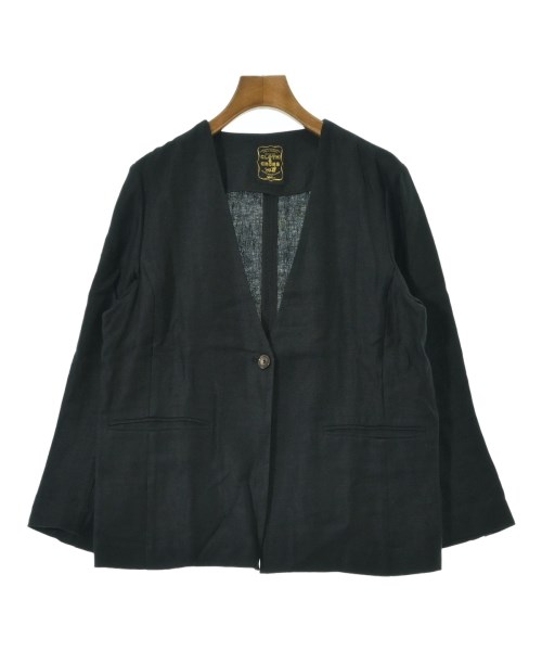 CLOTH&CROSS(クロスアンドクロス)ノーカラージャケット 黒 サイズ:1(S位)/2200689027024