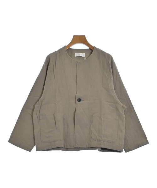 grin(グリン)ノーカラージャケット ベージュ サイズ:2(M位)/2200634129056