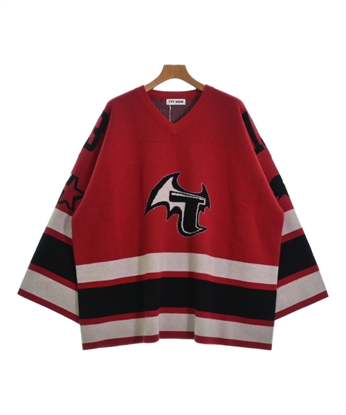 TTT_MSW(ティー)ニット・セーター 赤 サイズ:L/2200413423078