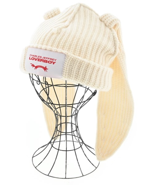 CHARLES JEFFREY LOVERBOY(チャールズジェフリーラバーボーイ)ニットキャップ・ビーニー 白 サイズ:-/2200699727174