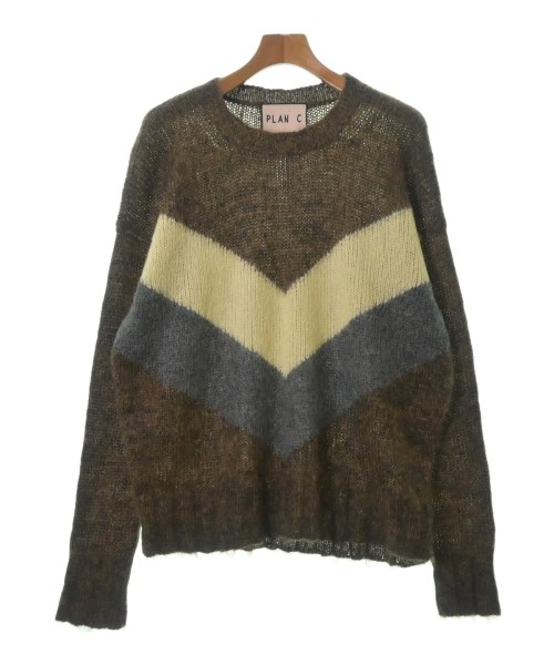 PLAN C(プランシー)ニット・セーター 茶 サイズ:38(S位)/2200442074128
