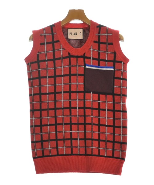 PLAN C(プランシー)ベスト 赤 サイズ:36(XS位)/2200587818052