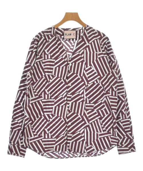 PLAN C(プランシー)カジュアルシャツ 赤 サイズ:40(M位)/2200646819099